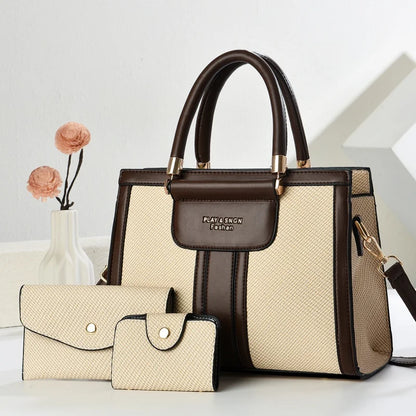 Customized Factory Casual Tote Women's Wallet Handbag Saffiano Leather PU Chain Nylon Lining Low Price Designer Zipper Style
