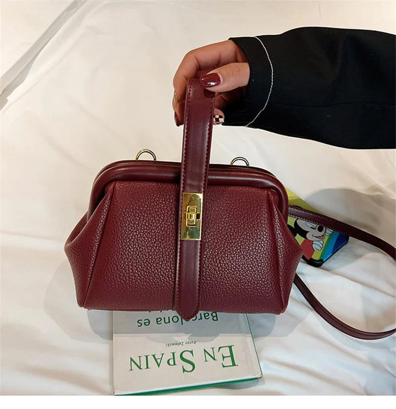 2026 New HK Fashion Simple Women's New Crossbody Mini Shoulder Bag PU Leather Handbag Mobile Phone Coin Purse Bag Small Square