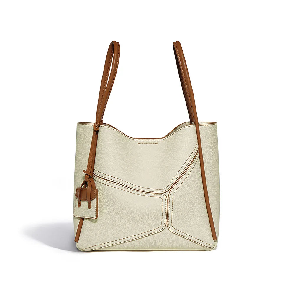 Manufacturer Real Cowhide Leather Woman Tote Bag Large Capacity Shoulder Bags Women Crossbody Handbags