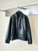 CHHearts 25 New Model Loose Autumn Cross-Collar Synthetic Leather Jacket with Snap Buttons Unisex Casual