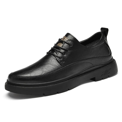 Men's Dress Uniform Oxford Work & Safety Outdoor Shoes Low-top Lace up Leather Business Thickened Fleece Cotton Padded Warm