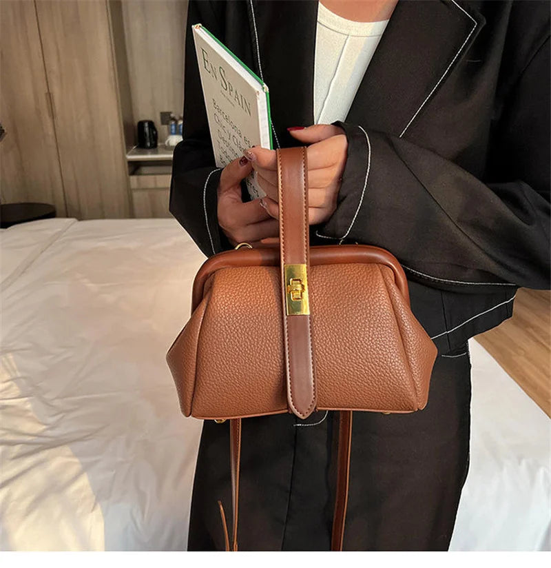 2026 New HK Fashion Simple Women's New Crossbody Mini Shoulder Bag PU Leather Handbag Mobile Phone Coin Purse Bag Small Square