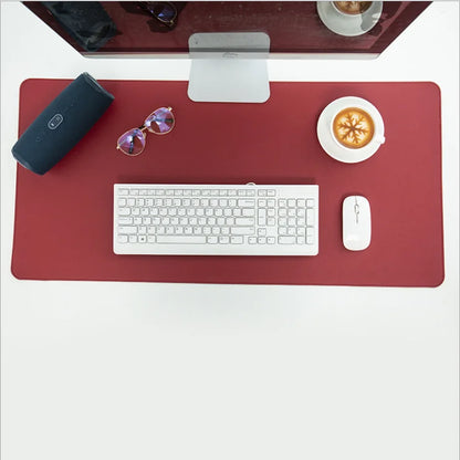 Anti-slip Mouse Pad Double-Sided Leather/Suede Gaming Mice Mat Desk 300*600mm Comfortable for Home Office Laptop PC MacBook