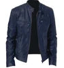 Custom Logo Wholesale Autumn Winter Mens Warm Windbreaker Faux PU Leather Coat Plus Size 4xl 5xl Motorcycle Jackets