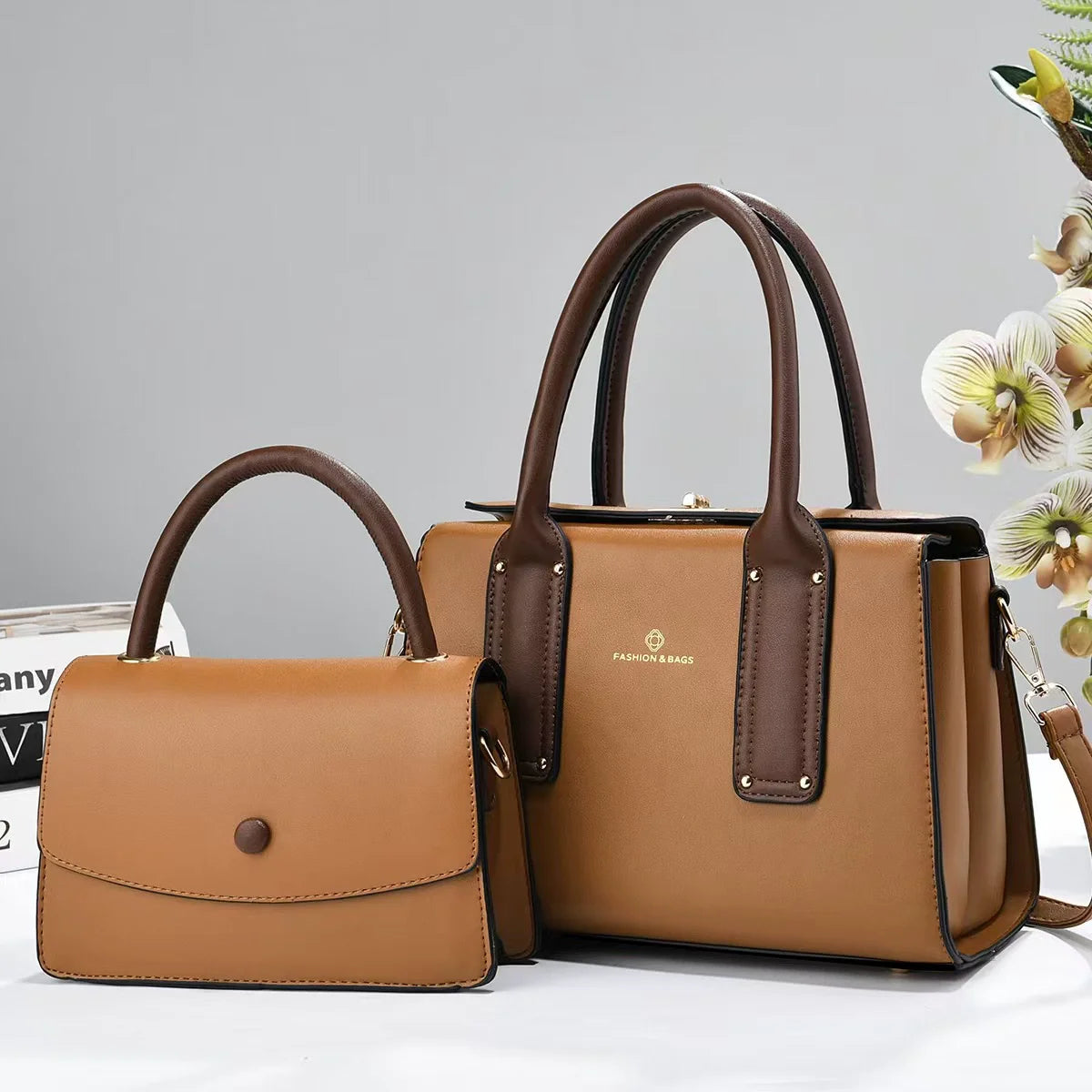 Wholesale 2pcs Handbags Set Handbags for Women Luxury Factory Sac Pour Femme Bolsas Femininas Bolsas Para Mujer PU Leather Bags