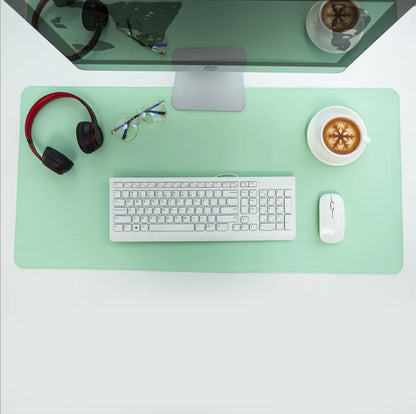 Anti-slip Mouse Pad Double-Sided Leather/Suede Gaming Mice Mat Desk 300*600mm Comfortable for Home Office Laptop PC MacBook