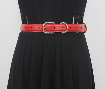 Niche homemade original classic first layer cowhide women's belt belt casual pin buckle versatile New