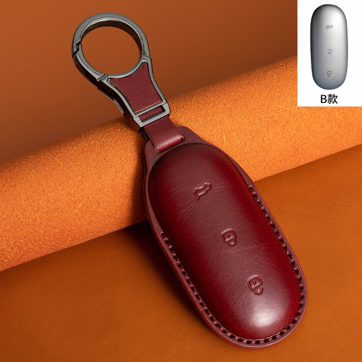 Suitable for Ideal L9 Key Cover L8 Car 2024 L7 L6 Ideal One Genuine Leather First Layer Cowhide Vegetable Tanned Leather