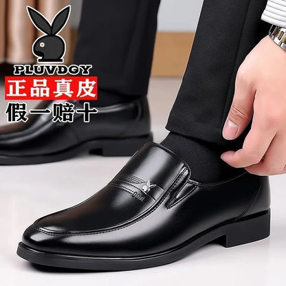 [100% full cowhide] men's leather shoes slip-on leather business soft bottom driving shoes all-match casual men's shoes