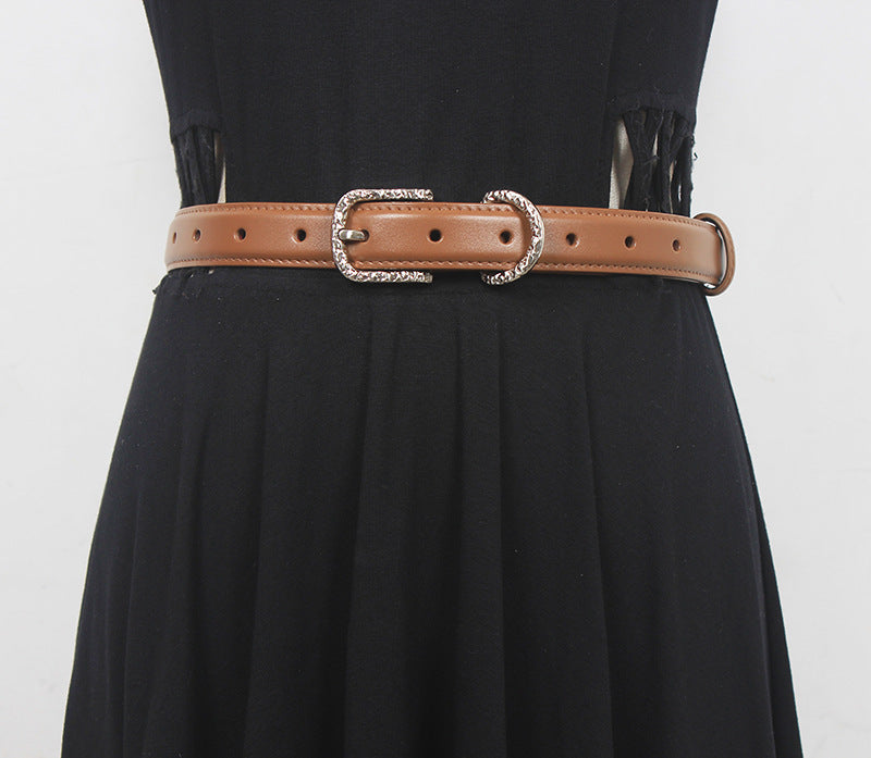 Niche homemade original classic first layer cowhide women's belt belt casual pin buckle versatile New