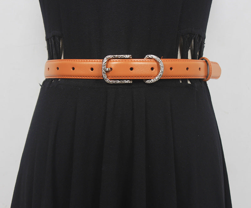 Niche homemade original classic first layer cowhide women's belt belt casual pin buckle versatile New