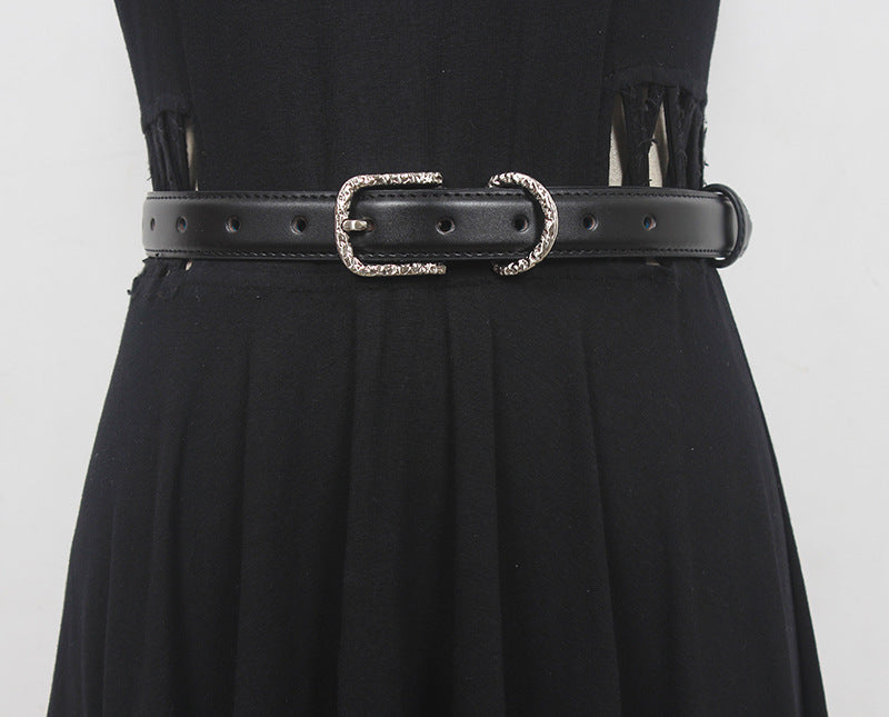 Niche homemade original classic first layer cowhide women's belt belt casual pin buckle versatile New