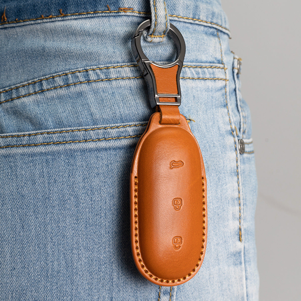 Suitable for Ideal L9 Key Cover L8 Car 2024 L7 L6 Ideal One Genuine Leather First Layer Cowhide Vegetable Tanned Leather