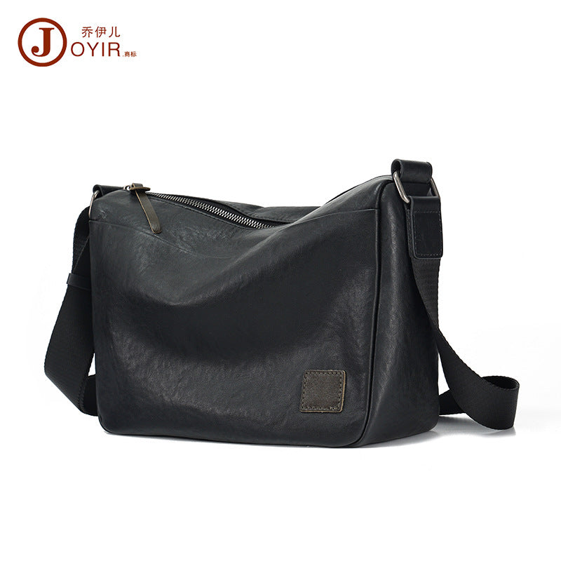 First-Layer Cowhide Men's Crossbody Bag, High-End Genuine Leather Men's Bag, Large-Capacity Commuter Motorcycle Bag, Exclusively for Cross-Border Sales