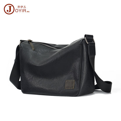 First-Layer Cowhide Men's Crossbody Bag, High-End Genuine Leather Men's Bag, Large-Capacity Commuter Motorcycle Bag, Exclusively for Cross-Border Sales