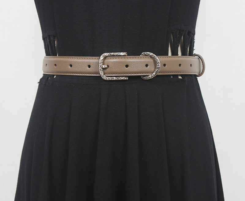 Niche homemade original classic first layer cowhide women's belt belt casual pin buckle versatile New