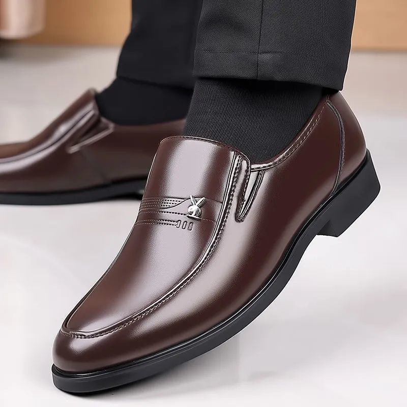 [100% full cowhide] men's leather shoes slip-on leather business soft bottom driving shoes all-match casual men's shoes