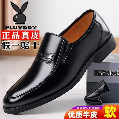 [100% full cowhide] men's leather shoes slip-on leather business soft bottom driving shoes all-match casual men's shoes