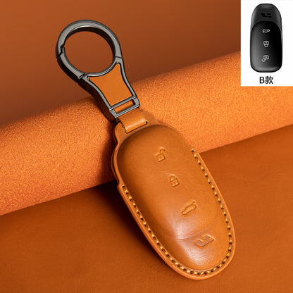 Suitable for Ideal L9 Key Cover L8 Car 2024 L7 L6 Ideal One Genuine Leather First Layer Cowhide Vegetable Tanned Leather