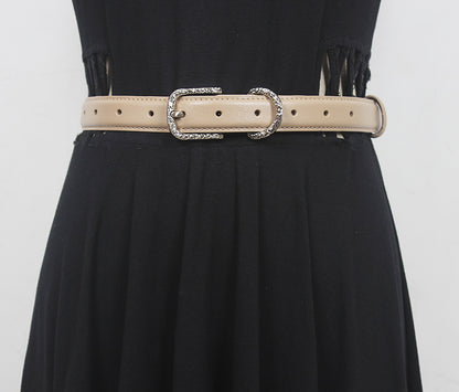 Niche homemade original classic first layer cowhide women's belt belt casual pin buckle versatile New