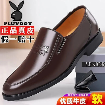 [100% full cowhide] men's leather shoes slip-on leather business soft bottom driving shoes all-match casual men's shoes