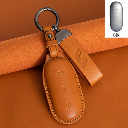 Suitable for Ideal L9 Key Cover L8 Car 2024 L7 L6 Ideal One Genuine Leather First Layer Cowhide Vegetable Tanned Leather