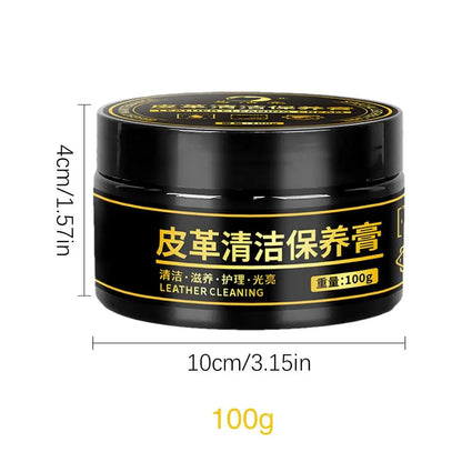 Leather Care Cream 100g Mild Safe Leather Conditioner Natural Waterproof Leather Cream for Car Seats Leather Sofas Leather Bags