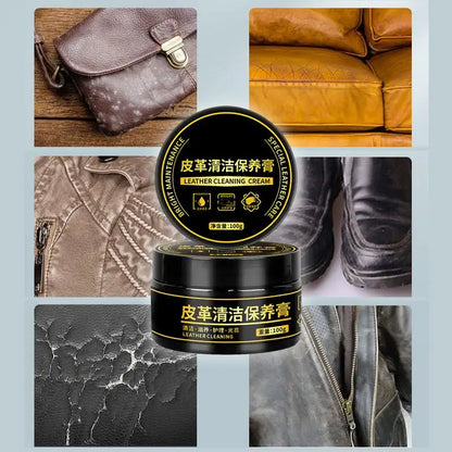 Leather Care Cream 100g Mild Safe Leather Conditioner Natural Waterproof Leather Cream for Car Seats Leather Sofas Leather Bags