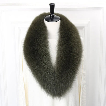 100% Natural Real Fox Fur Collar For Women And Men's Coat Jacket Fur Collar Extra Large Size Neck Warmer Fur Scarf Shawls