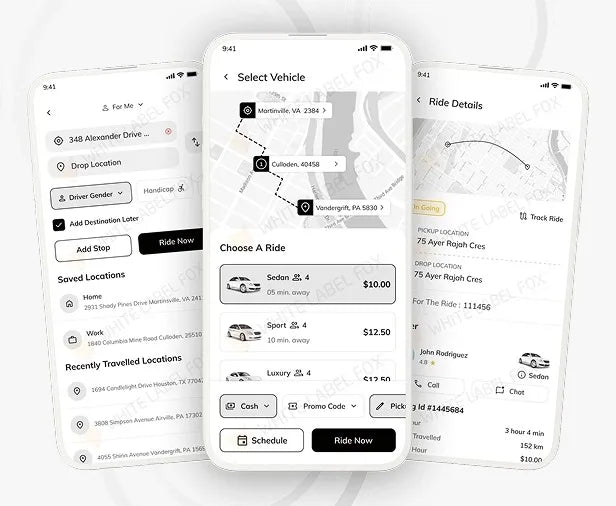 Advanced Ride Booking Solution AI Dispatch Real-Time Tracking Mobile App Integration Stock Internet Version MAC/Linux Compatible