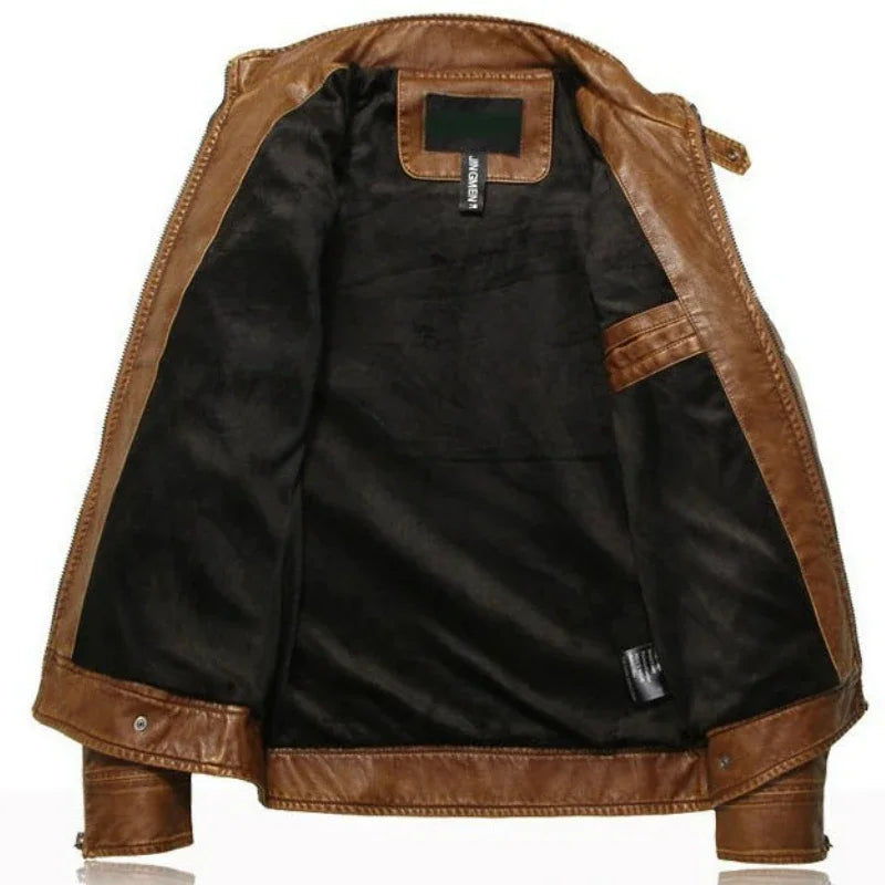 Mens Leather Jackets Autumn Winter Male Classic Motorcycle High Quality PU Leather Jacket Casual  Couro Masculin 5XL ZL201