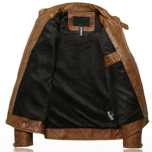 Mens Leather Jackets Autumn Winter Male Classic Motorcycle High Quality PU Leather Jacket Casual  Couro Masculin 5XL ZL201