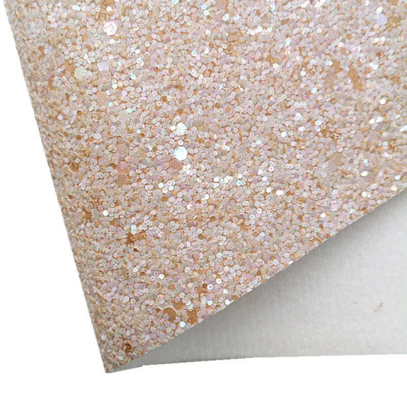Nude Glitter Leather Sheets Flowers Embossed Faux Leather Weave Synthetic Leather Leopard Leather For Bows DIY 21x29CM Q1116