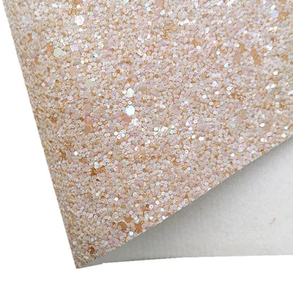Nude Glitter Leather Sheets Flowers Embossed Faux Leather Weave Synthetic Leather Leopard Leather For Bows DIY 21x29CM Q1116
