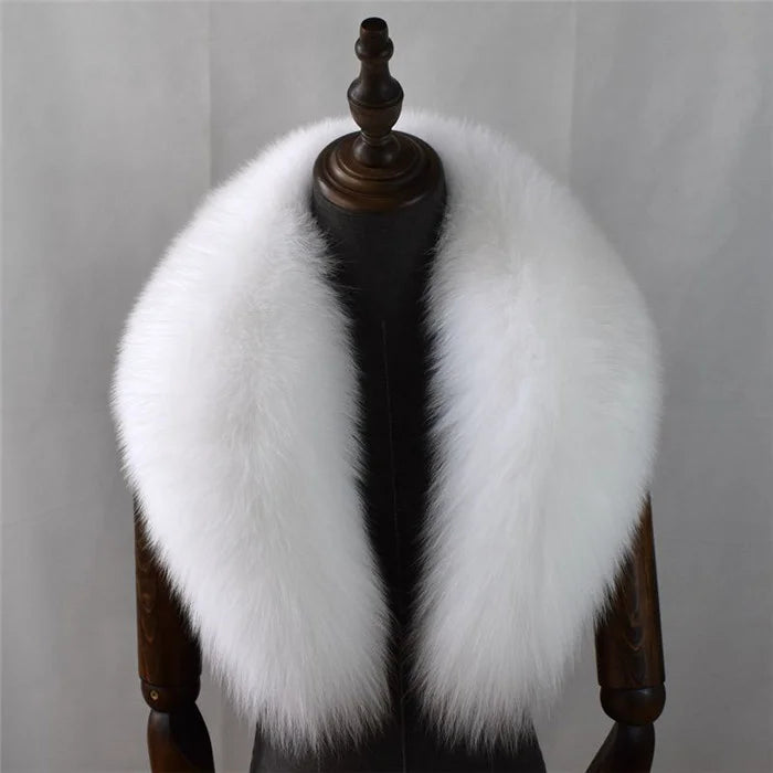 100% Natural Real Fox Fur Collar For Women And Men's Coat Jacket Fur Collar Extra Large Size Neck Warmer Fur Scarf Shawls