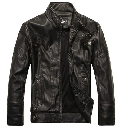 Mens Leather Jackets Autumn Winter Male Classic Motorcycle High Quality PU Leather Jacket Casual  Couro Masculin 5XL ZL201