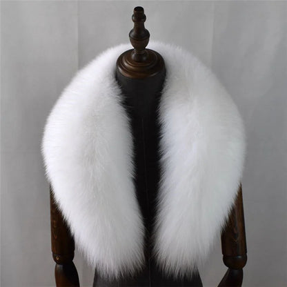 100% Natural Real Fox Fur Collar For Women And Men's Coat Jacket Fur Collar Extra Large Size Neck Warmer Fur Scarf Shawls