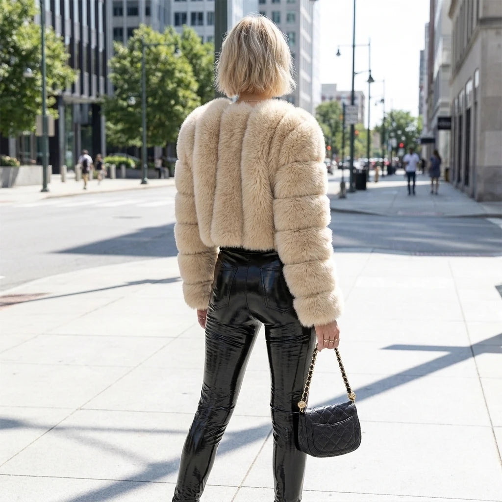 Luxury Short Real Fox Fur Coat for Women High-Quality Leather Jacket Fall/Winter Warm And Stylish Natural Fox Fur Jacket