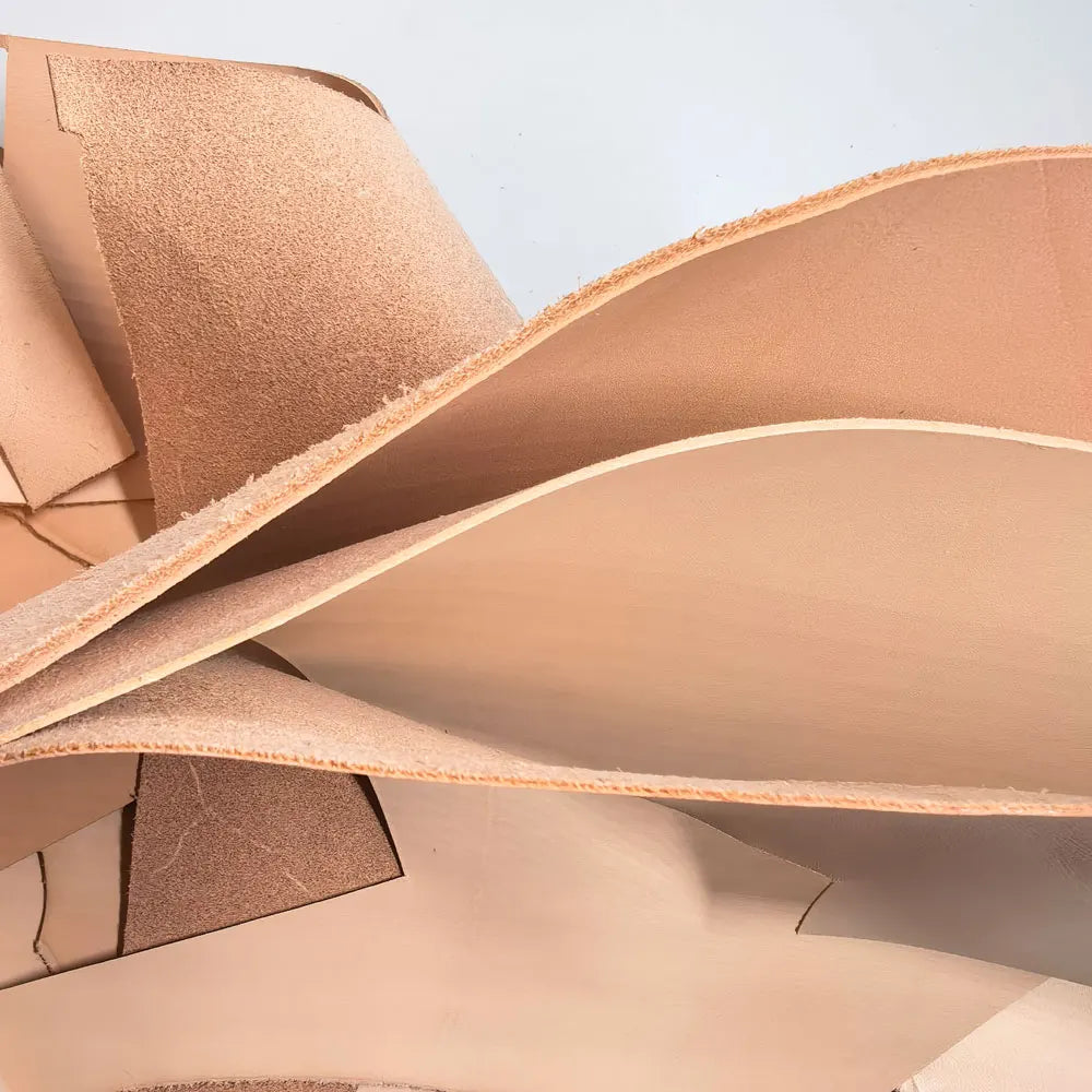 Vegetable Tanned Leather Thickness Cowhide Cow Leather Scraps Leather Pieces Leftover Retro DIY Cheap