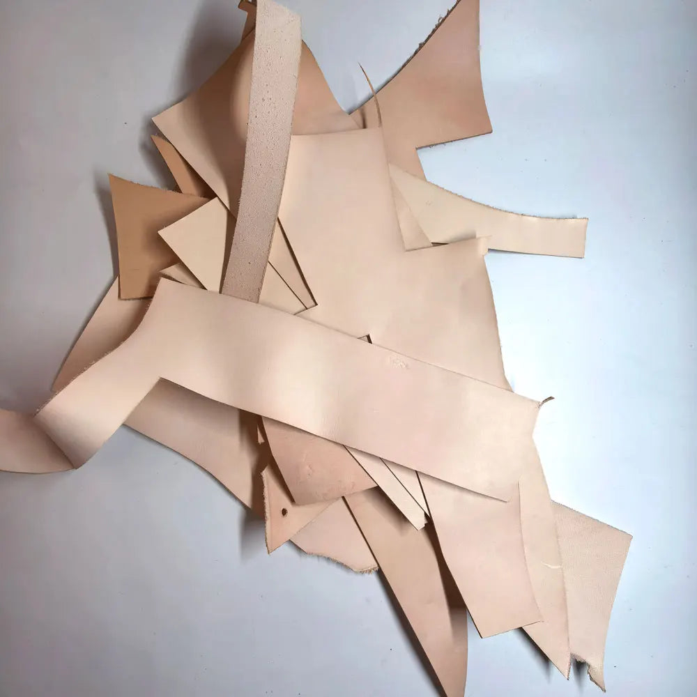 Vegetable Tanned Leather Thickness Cowhide Cow Leather Scraps Leather Pieces Leftover Retro DIY Cheap