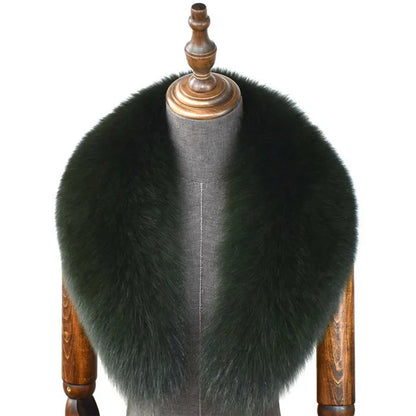 100% Natural Real Fox Fur Collar For Women And Men's Coat Jacket Fur Collar Extra Large Size Neck Warmer Fur Scarf Shawls