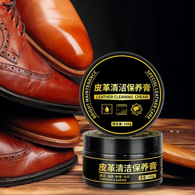 Leather Care Cream 100g Mild Safe Leather Conditioner Natural Waterproof Leather Cream for Car Seats Leather Sofas Leather Bags