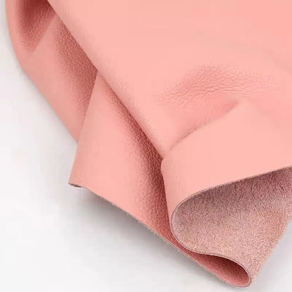 Pink top layer cowhide leather handmade leather DIY leather sofa seat backpack soft leather fabric
