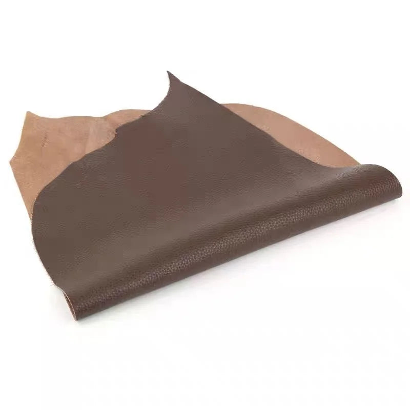 Dark brown cowhide leather, lychee patterned leather, yoga mat leather, sofa leather, car seat leather, fabric leather