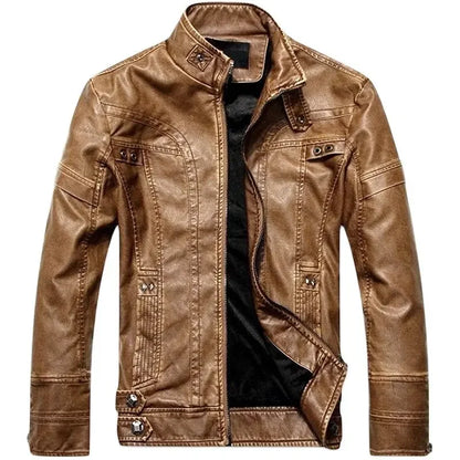 Mens Leather Jackets Autumn Winter Male Classic Motorcycle High Quality PU Leather Jacket Casual  Couro Masculin 5XL ZL201
