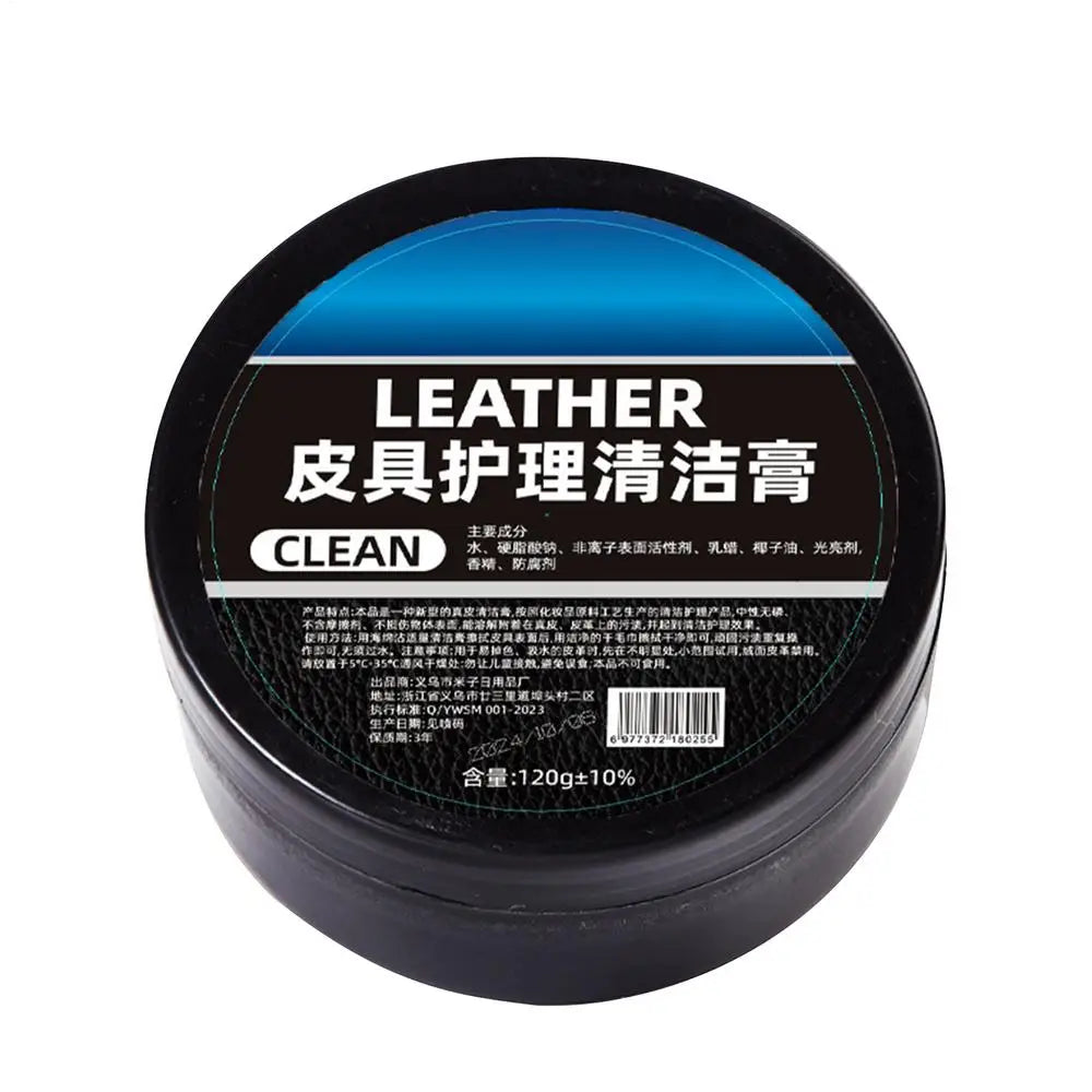 Leather Care Cream 100g Mild Safe Leather Conditioner Natural Waterproof Leather Cream for Car Seats Leather Sofas Leather Bags
