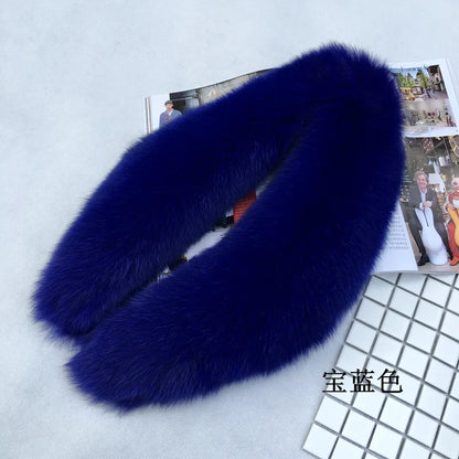 100% Natural Real Fox Fur Collar For Women And Men's Coat Jacket Fur Collar Extra Large Size Neck Warmer Fur Scarf Shawls