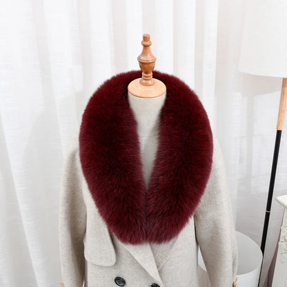 100% Natural Real Fox Fur Collar For Women And Men's Coat Jacket Fur Collar Extra Large Size Neck Warmer Fur Scarf Shawls