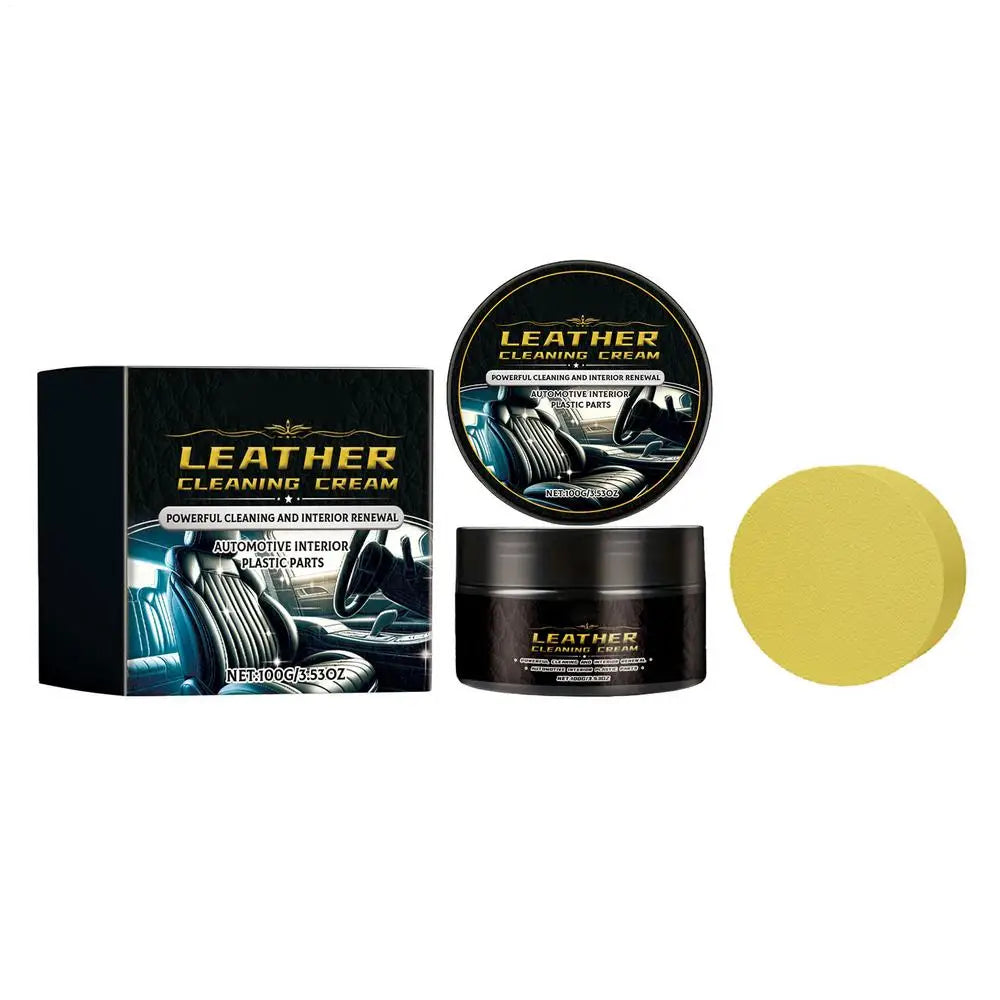 Leather Care Cream 100g Mild Safe Leather Conditioner Natural Waterproof Leather Cream for Car Seats Leather Sofas Leather Bags